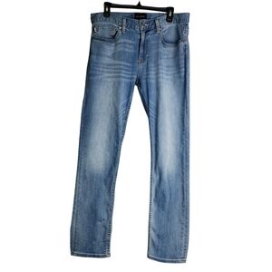 Free Assembly Men's 34x32 Slim Fit Jeans Stretch Denim Blue Mid-Rise Tapered Leg